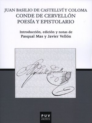 cover image of Juan Basilio de Castellví y Coloma Conde de Cervellón